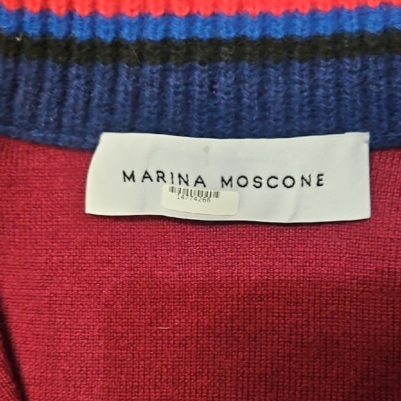 Marina Moscone Ribbed Knit Casmere Wool Cycling Midi Xs With Flaws - Picture 14 of 17